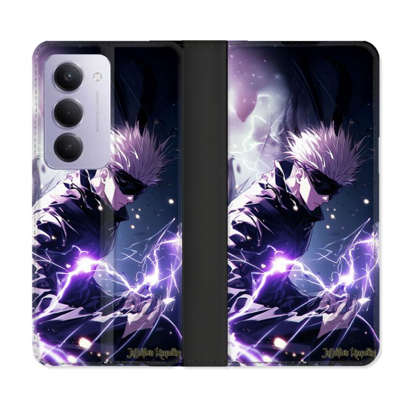 Housse cuir portefeuille Pour Xiaomi Redmi 15 4G Manga Jujutsu Kaisen Gojo Saturo