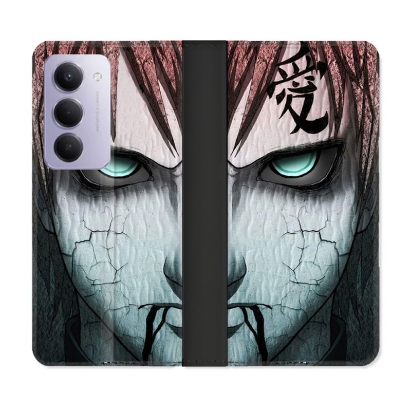 Housse cuir portefeuille Pour Xiaomi Redmi 15 4G Manga Naruto Gaara