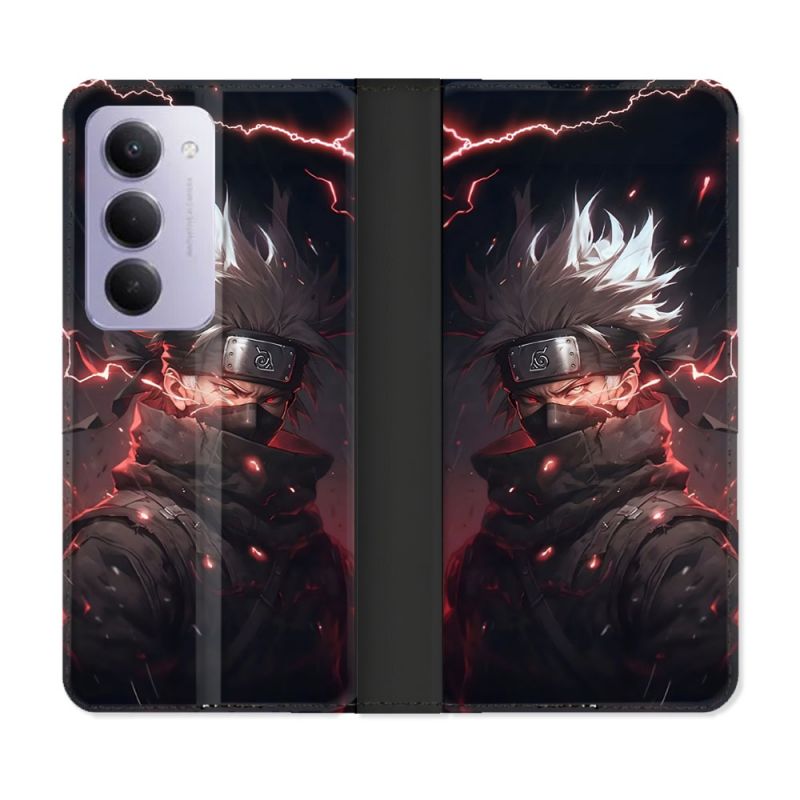 Housse cuir portefeuille Pour Xiaomi Redmi 15 4G Manga Naruto Kakashi Dark