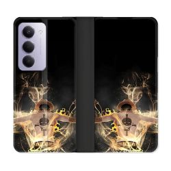 Housse cuir portefeuille Pour Xiaomi Redmi 15 4G Manga One Piece Ace Noir
