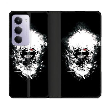 Housse cuir portefeuille Pour Xiaomi Redmi 15 4G Manga Tokyo Ghoul Kaneki Tag