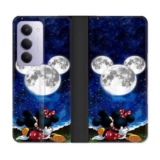 Housse cuir portefeuille Pour Xiaomi Redmi 15 4G Mickey Minnie