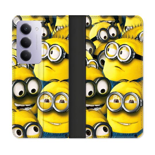 Housse cuir portefeuille Pour Xiaomi Redmi 15 4G Minions Groupe