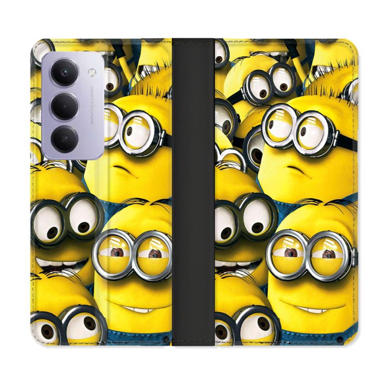 Housse cuir portefeuille Pour Xiaomi Redmi 15 4G Minions Groupe