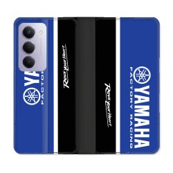 Housse cuir portefeuille Pour Xiaomi Redmi 15 4G Moto Yamaha