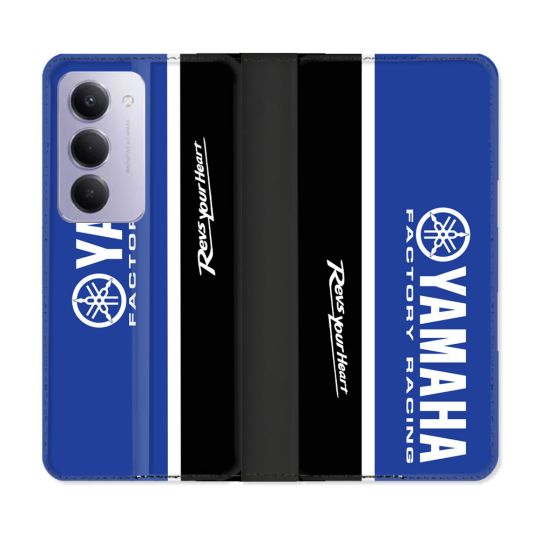 Housse cuir portefeuille Pour Xiaomi Redmi 15 4G Moto Yamaha