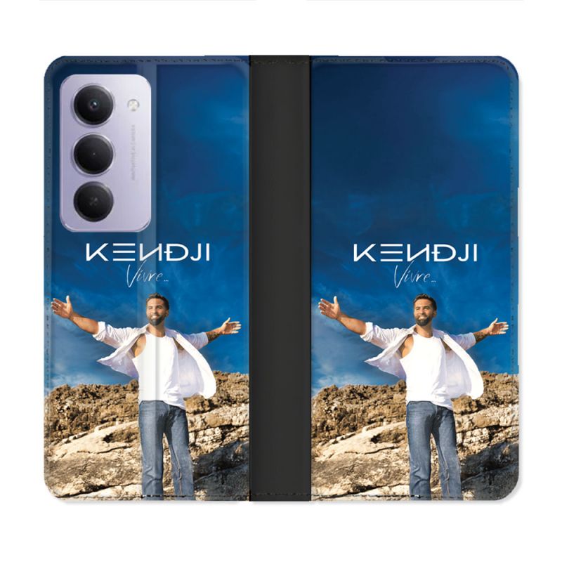 Housse cuir portefeuille Pour Xiaomi Redmi 15 4G Musique Kendji