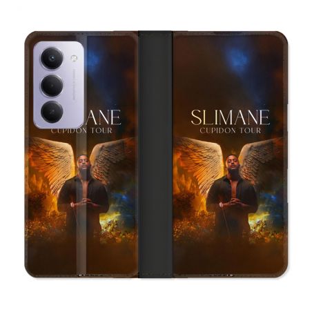 Housse cuir portefeuille Pour Xiaomi Redmi 15 4G Musique Slimane Ange