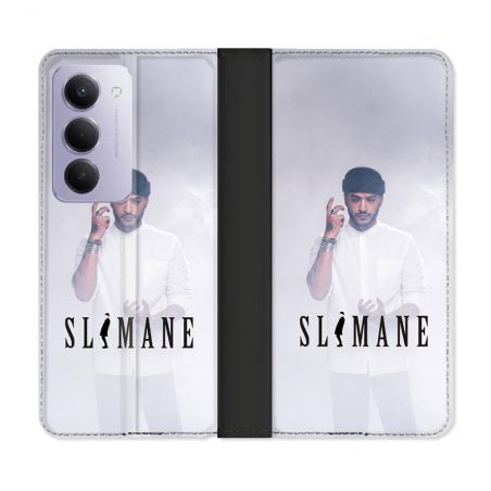 Housse cuir portefeuille Pour Xiaomi Redmi 15 4G Musique Slimane Blanc