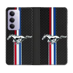 Housse cuir portefeuille Pour Xiaomi Redmi 15 4G Mustang