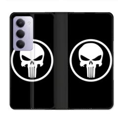 Housse cuir portefeuille Pour Xiaomi Redmi 15 4G Punisher