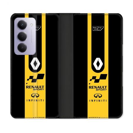 Housse cuir portefeuille Pour Xiaomi Redmi 15 4G Renault