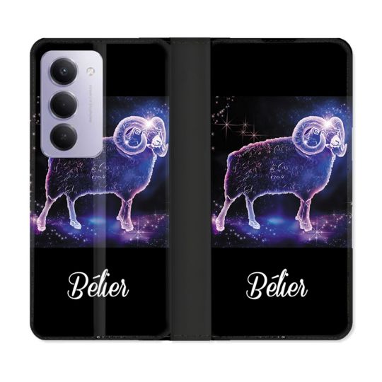 Housse cuir portefeuille Pour Xiaomi Redmi 15 4G Signe Zodiaque 2 Bélier