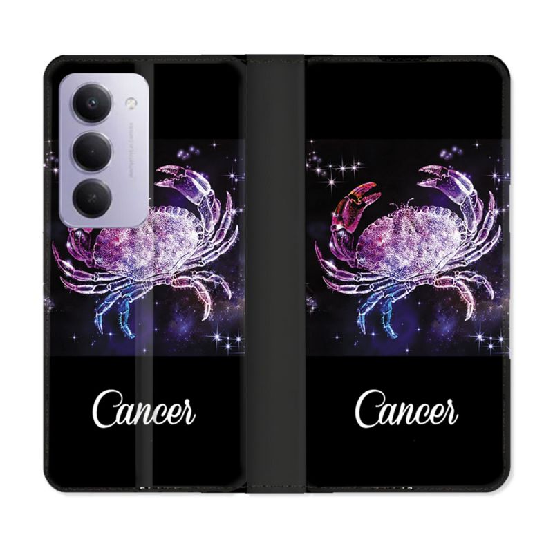 Housse cuir portefeuille Pour Xiaomi Redmi 15 4G Signe Zodiaque 2 Cancer