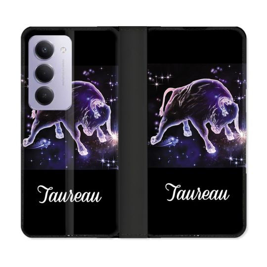 Housse cuir portefeuille Pour Xiaomi Redmi 15 4G Signe Zodiaque 2 Taureau