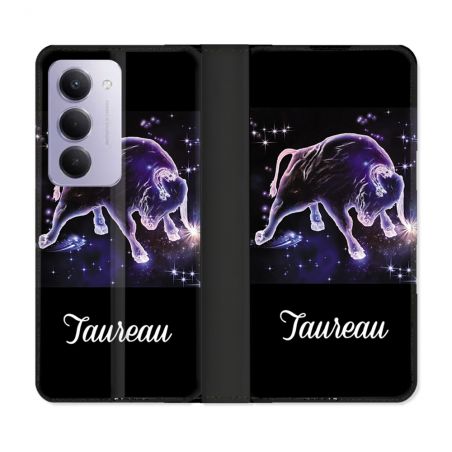 Housse cuir portefeuille Pour Xiaomi Redmi 15 4G Signe Zodiaque 2 Taureau