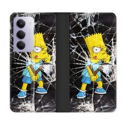 Housse cuir portefeuille Pour Xiaomi Redmi 15 4G Simpson Bart