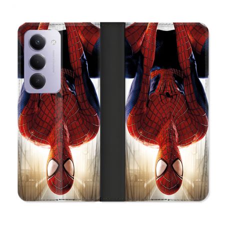 Housse cuir portefeuille Pour Xiaomi Redmi 15 4G Spiderman Invers
