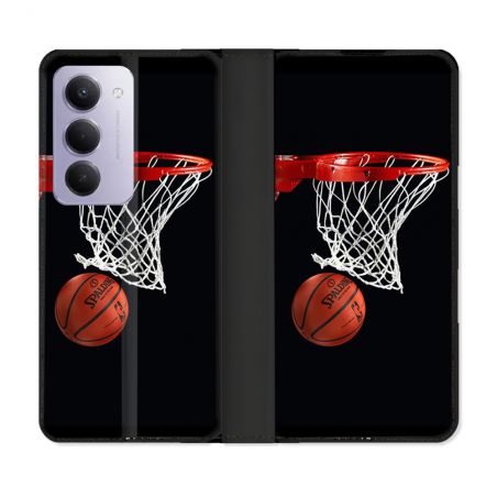 Housse cuir portefeuille Pour Xiaomi Redmi 15 4G Sport Basket Panier
