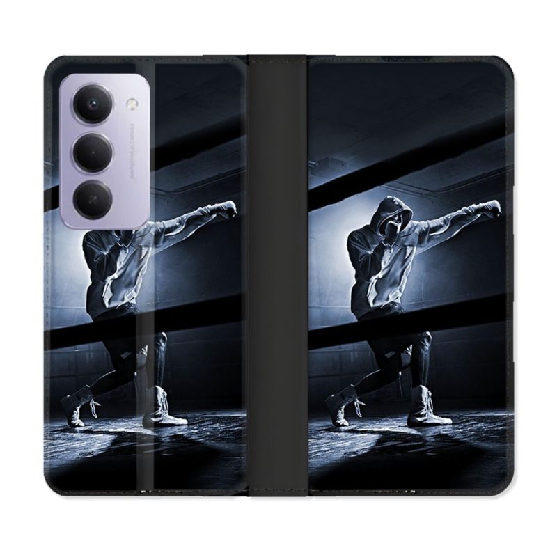 Housse cuir portefeuille Pour Xiaomi Redmi 15 4G Sport Boxe Poing