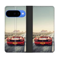 Housse cuir portefeuille Pour Google Pixel 10 Pro Ferrari F50