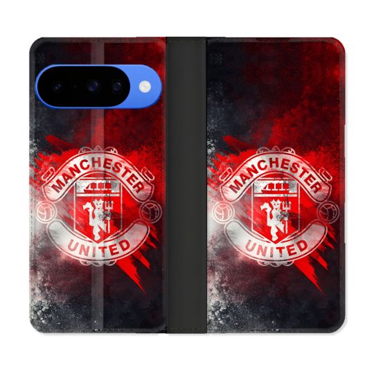 Housse cuir portefeuille Pour Google Pixel 10 Pro Foot Manchester United