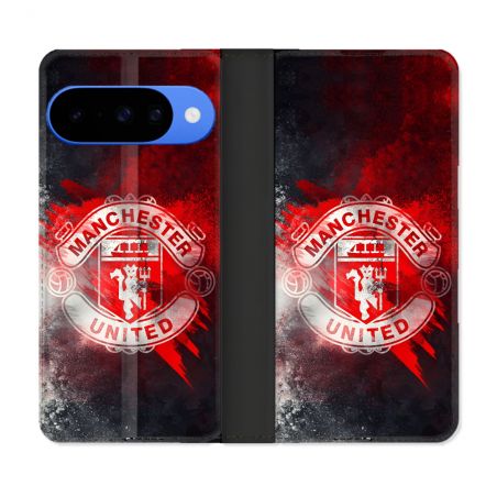Housse cuir portefeuille Pour Google Pixel 10 Pro Foot Manchester United