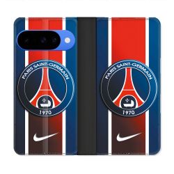 Housse cuir portefeuille Pour Google Pixel 10 Pro Foot PSG 1970