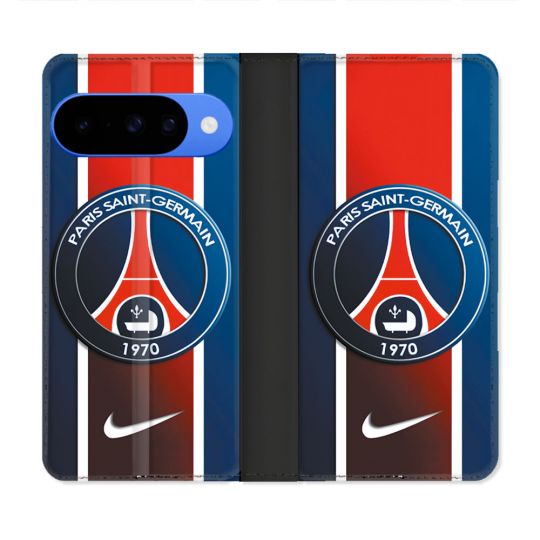 Housse cuir portefeuille Pour Google Pixel 10 Pro Foot PSG 1970