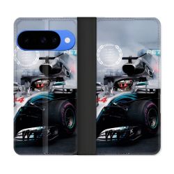 Housse cuir portefeuille Pour Google Pixel 10 Pro Formule 1 F1 Mercedes Petronas