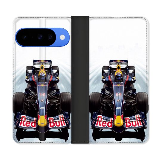 Housse cuir portefeuille Pour Google Pixel 10 Pro Formule 1 F1 Red Bull