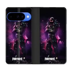 Housse cuir portefeuille Pour Google Pixel 10 Pro Fortnite Raven