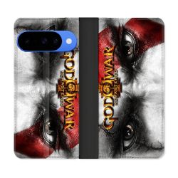 Housse cuir portefeuille Pour Google Pixel 10 Pro God Of War GOW