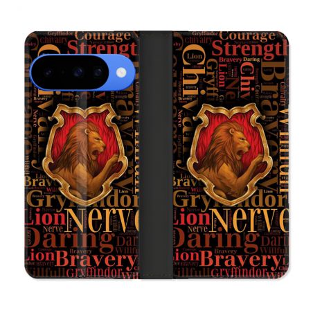 Housse cuir portefeuille Pour Google Pixel 10 Pro Harry Potter Griffondor
