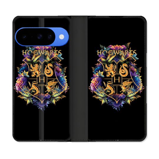 Housse cuir portefeuille Pour Google Pixel 10 Pro Harry Potter Hogwarts