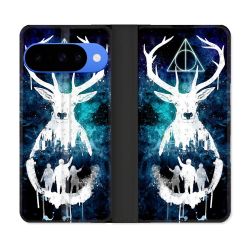 Housse cuir portefeuille Pour Google Pixel 10 Pro Harry Potter Patronome