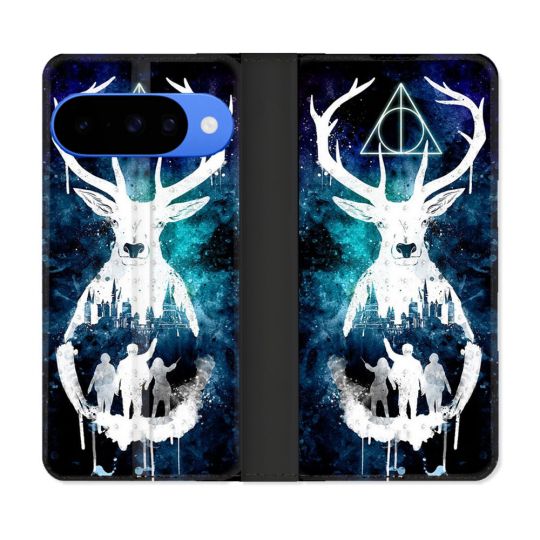 Housse cuir portefeuille Pour Google Pixel 10 Pro Harry Potter Patronome