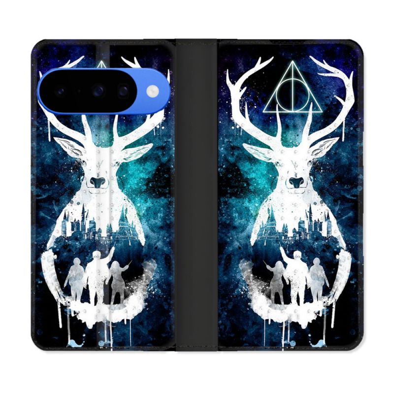 Housse cuir portefeuille Pour Google Pixel 10 Pro Harry Potter Patronome