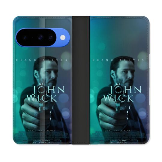 Housse cuir portefeuille Pour Google Pixel 10 Pro John Wick