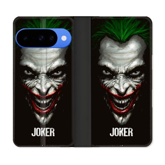Housse cuir portefeuille Pour Google Pixel 10 Pro Joker Noir