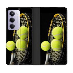 Housse cuir portefeuille Pour Xiaomi Redmi 15 4G Sport Tennis Balls