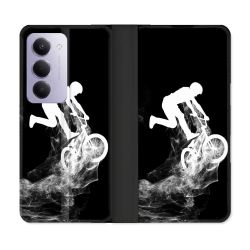 Housse cuir portefeuille Pour Xiaomi Redmi 15 4G Sport VTT Noir