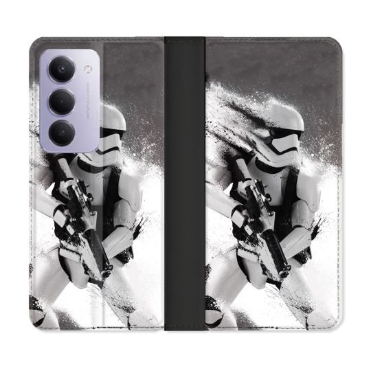Housse cuir portefeuille Pour Xiaomi Redmi 15 4G Star Wars - Trooper