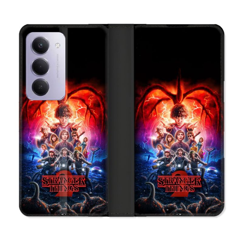 Housse cuir portefeuille Pour Xiaomi Redmi 15 4G Stranger Things Affiche 2