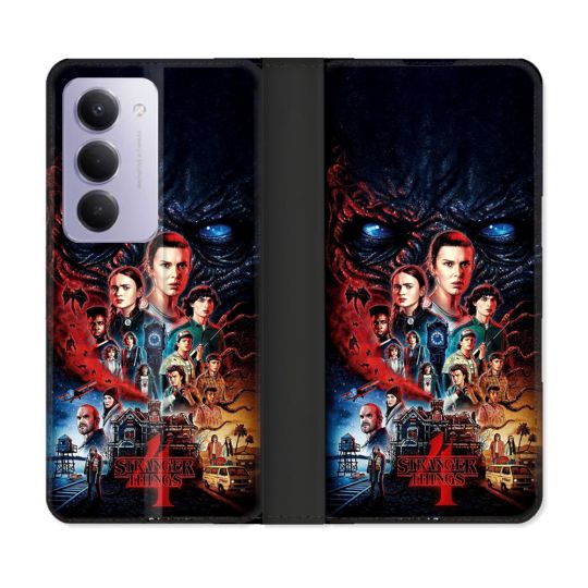Housse cuir portefeuille Pour Xiaomi Redmi 15 4G Stranger Things Affiche 4