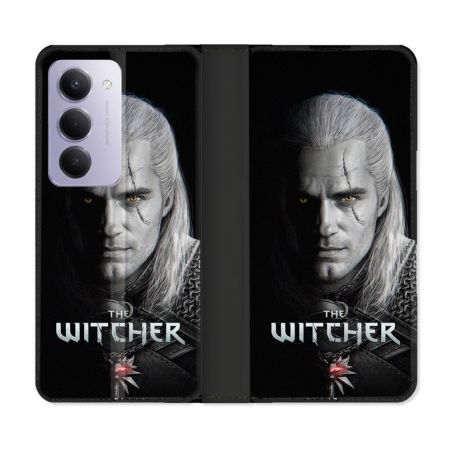 Housse cuir portefeuille Pour Xiaomi Redmi 15 4G The Witcher Noir