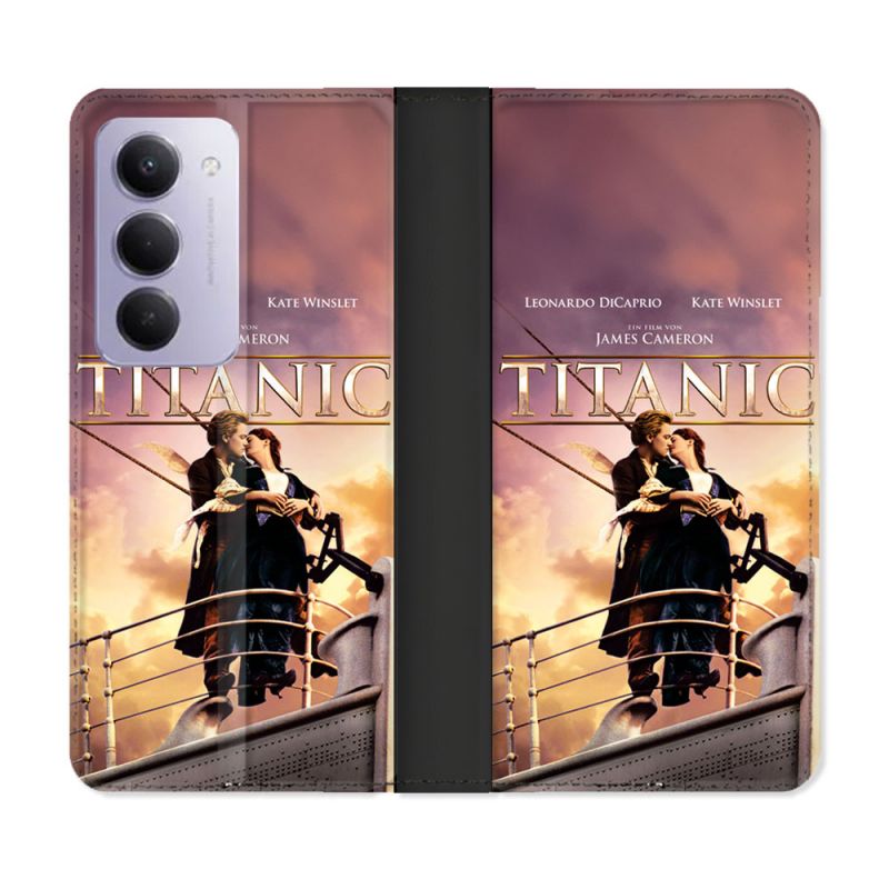 Housse cuir portefeuille Pour Xiaomi Redmi 15 4G Titanic