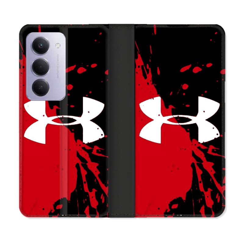 Housse cuir portefeuille Pour Xiaomi Redmi 15 4G Under Armour