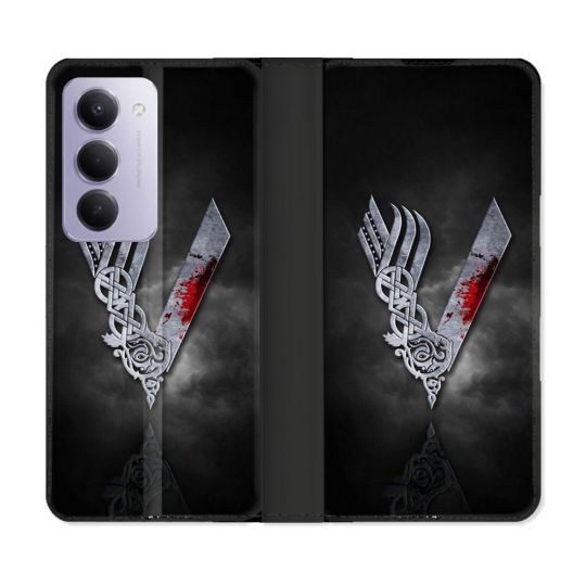 Housse cuir portefeuille Pour Xiaomi Redmi 15 4G Viking