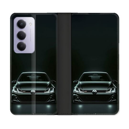 Housse cuir portefeuille Pour Xiaomi Redmi 15 4G Volkwagen Golf GTI